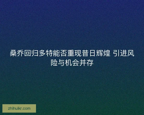 桑乔回归多特能否重现昔日辉煌 引进风险与机会并存